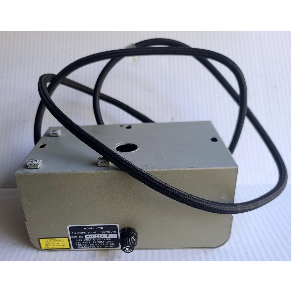 Pelton & Crane Metal Lamp Box Model LFTN Electric Fixture‎ Power Supply Dental